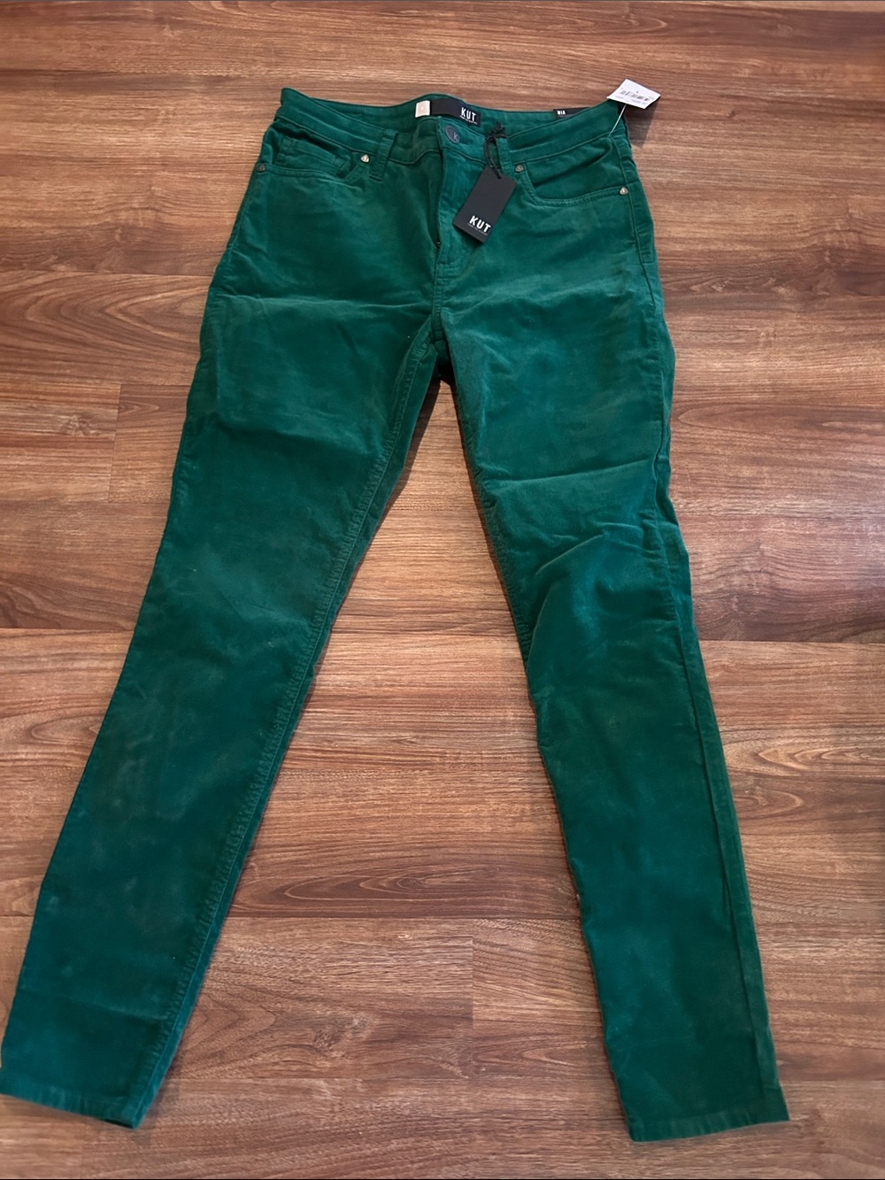 Kut from the Kloth Emerald Green Skinny Corduroy Jeans